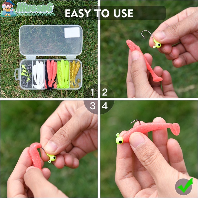 Hộp 40 Mồi Câu Cá 5 Ngăn Trong Suốt Siêu Nhẹ Chống Thấm Nước