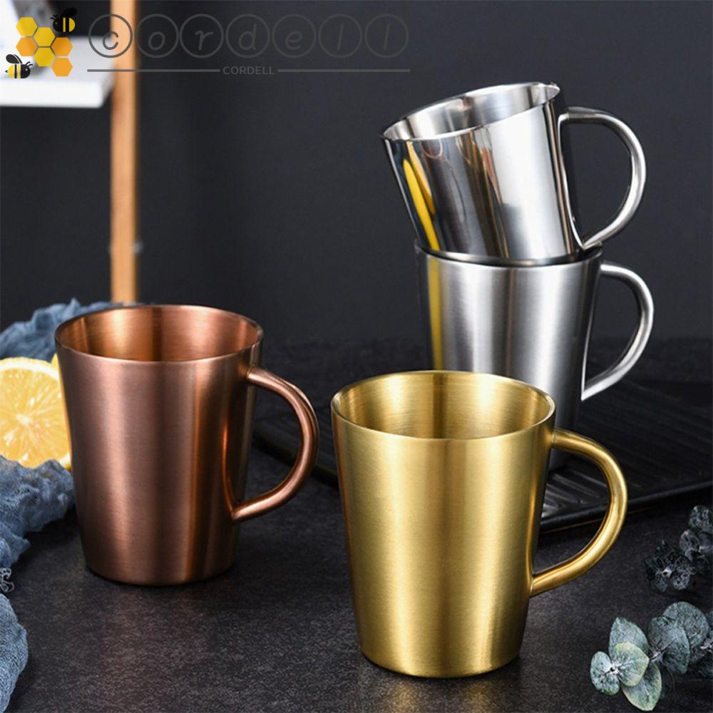 Cốc uống nước bằng thép không gỉ có tay cầm chống bỏng tiện lợi cho nhà bếp