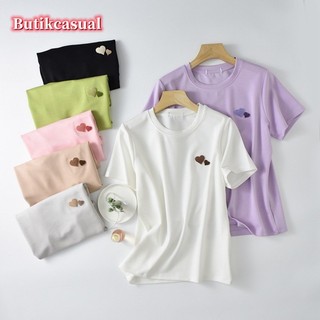 Áo Thun cotton Trơn Tay Ngắn Cổ Tròn Dáng Rộng Thời Trang Mùa Hè 2023 Cho Nữ