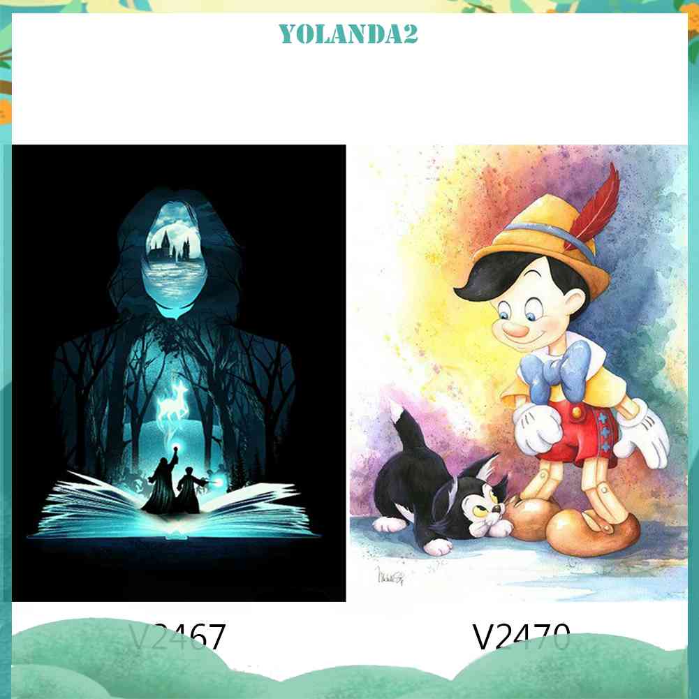 Bộ Tranh Đính Đá Họa Tiết Hoạt Hình Độc Đáo DIY Dùng Trang Trí Nhà Cửa