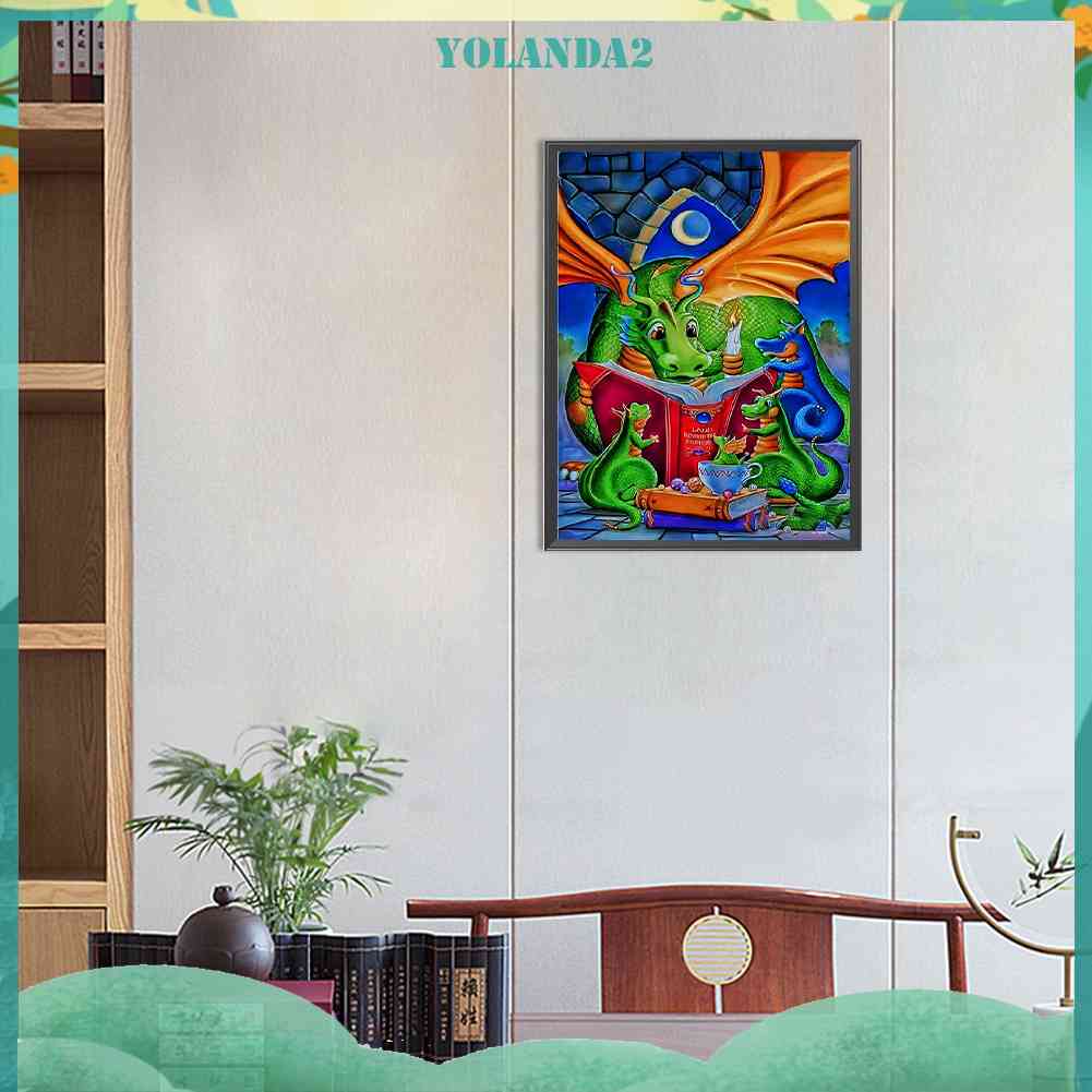 Tranh Đính Đá Kim Cương Toàn Bộ 5D DIY Hình Vẽ Khủng Long