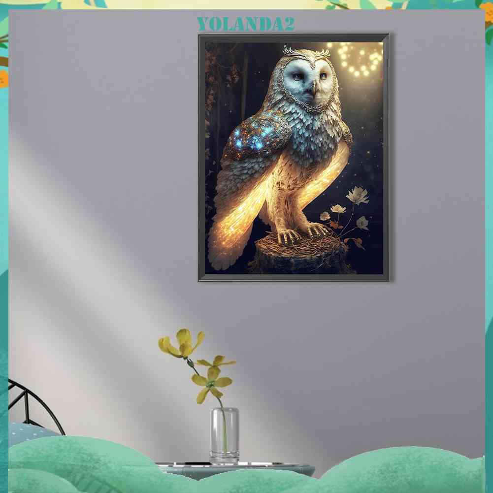 Tranh Đính Đá Kim Cương Toàn Bộ 5D DIY Hình Vẽ Con Cú