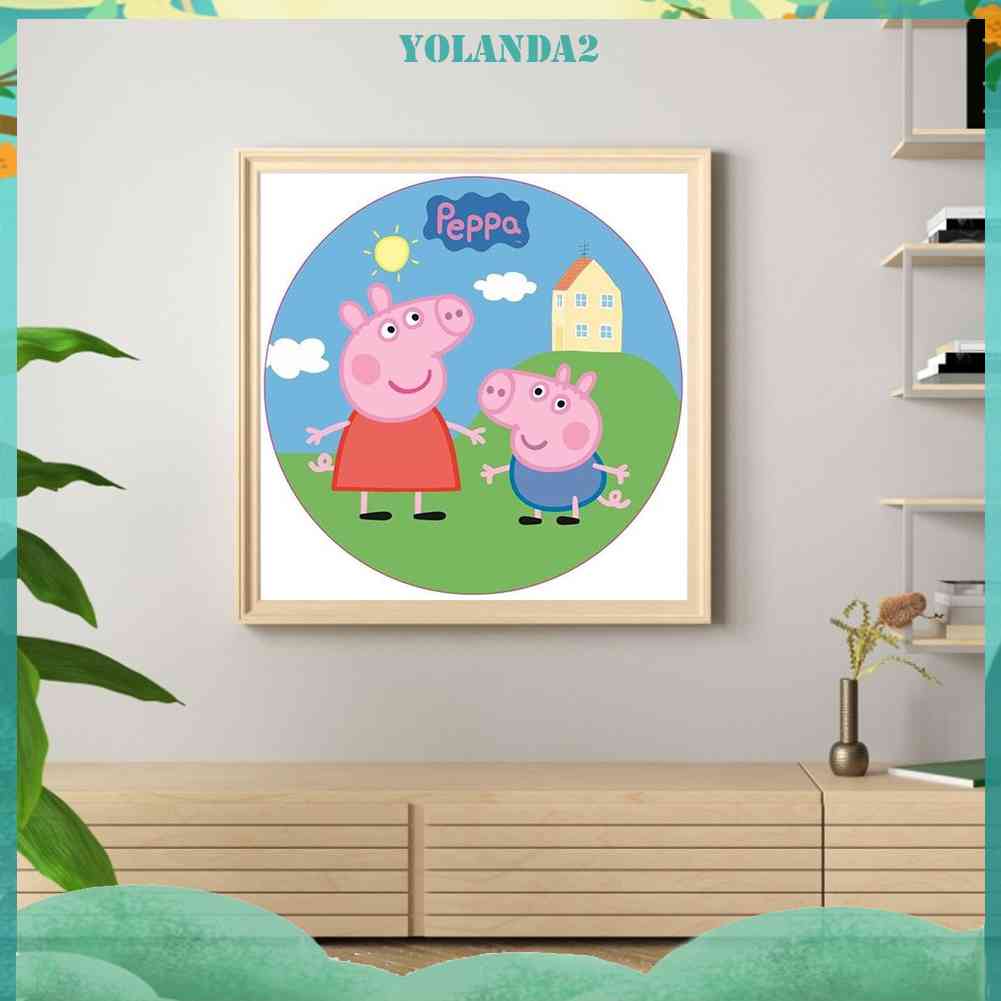 Bộ Tranh Đính Đá 5D Toàn Diện Họa Tiết Chú Heo Dễ Thương Độc Đáo DIY Dùng Trang Trí