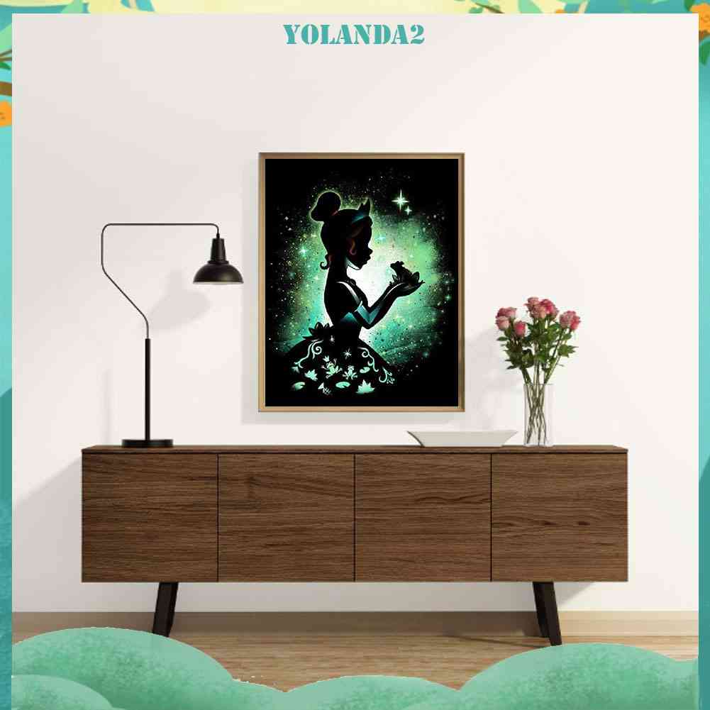 Tranh Đính Đá Kim Cương Toàn Bộ 5D DIY Hình Vẽ Công Chúa