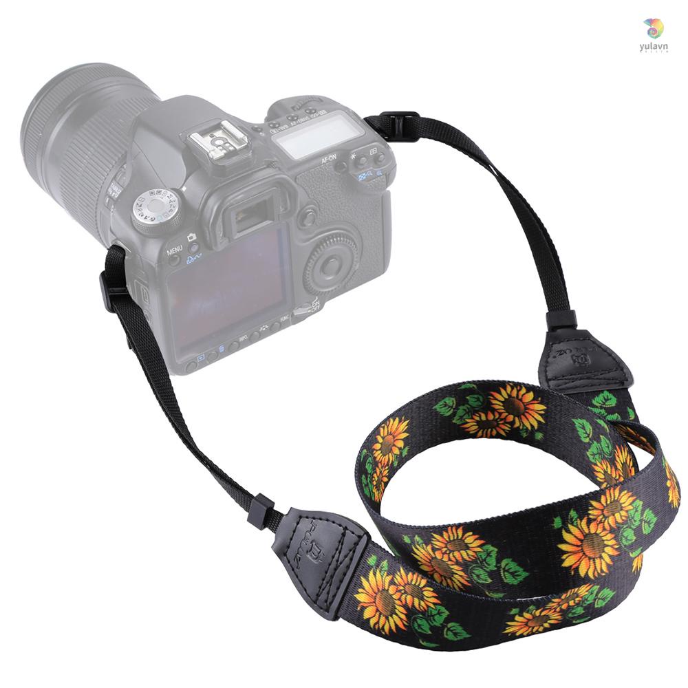 Dây Đeo Túi Xách / Máy Ảnh Chất Liệu Cotton Hai Tầng Họa Tiết Nhiều Màu Thay Thế Cho SLR DSLR