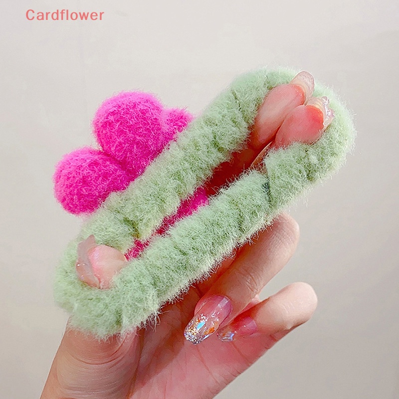 Dây Cột Tóc Cao Su Co Giãn Bọc Vải Lông Nhung Họa Tiết Hoa Ngọt Ngào Cho Nữ