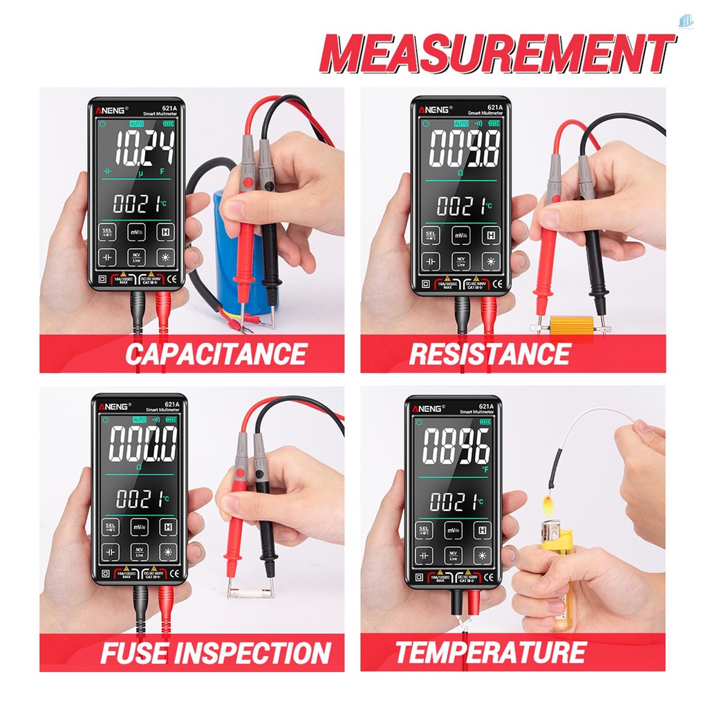 Đồng Hồ Vạn Năng Kỹ Thuật Số Thông Minh Có Thể Sạc Lại NCV (s2mwvn) ANENG 621A 9999