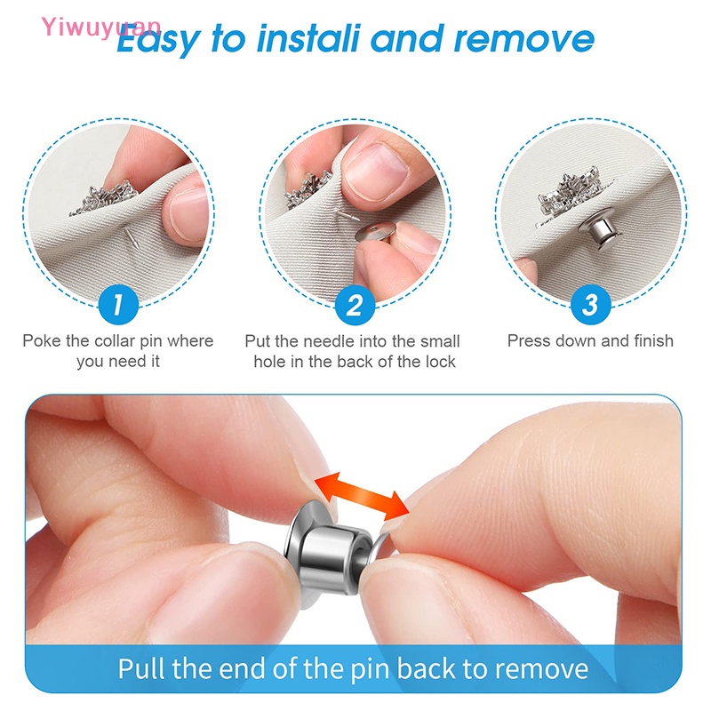 (MớI) Bộ 10 Ghim GàI Cho Cổ ÁO