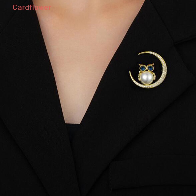 Ghim Cài Áo Hình Cú Mèo Mặt Trăng Nhỏ Xinh Thời Trang Mới