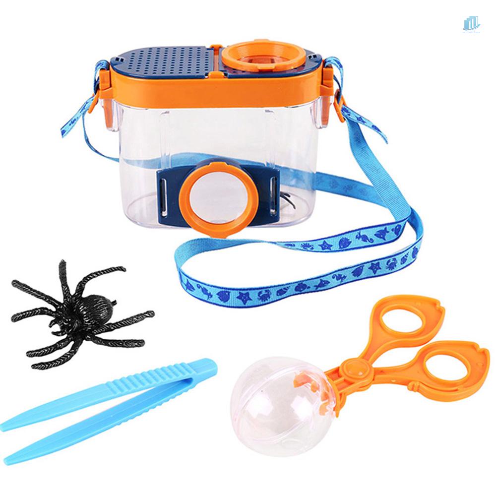 Kính Lúp s2mwvn 2.6X &amp; 4.5X Bắt Côn Trùng Kèm Nhíp Tiện Dụng Cho Trẻ Em