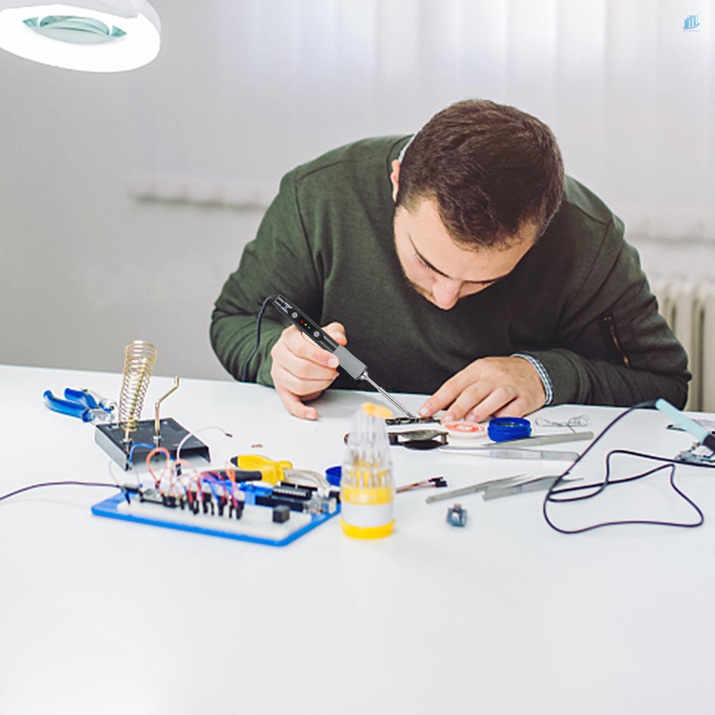 Mỏ Hàn Sắt Có Thể Điều Chỉnh Nhiệt Độ Kèm Giá Đỡ Sắt SQ-D60A Type C 60W 12-24V s2mwvn