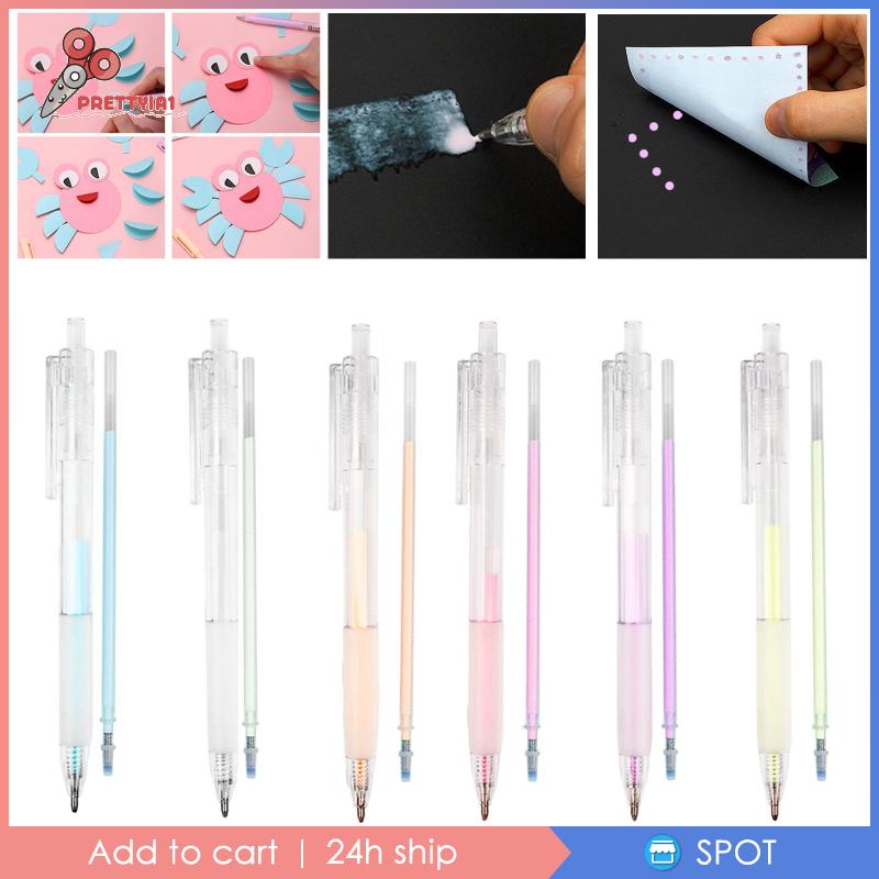 Set 6 Bút Nhấn Nhanh Khô Prettyia1 Kèm Ruột Thay Thế Trang Trí