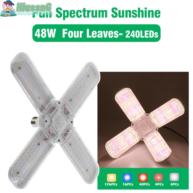 Đèn Led 24w 36w 48w E27 Giúp Cây Tăng Trưởng Trong Nhà