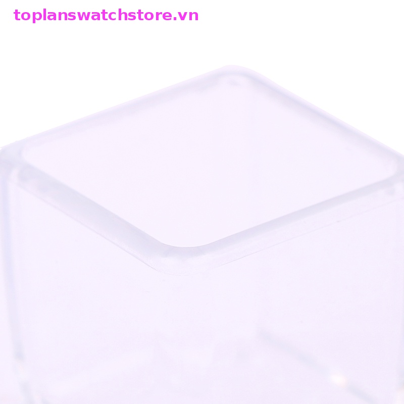 Hộp Đựng Kẹo Hình Vuông Màu Trong Suốt Cho Nhà Búp Bê Tỉ Lệ 1 / 12