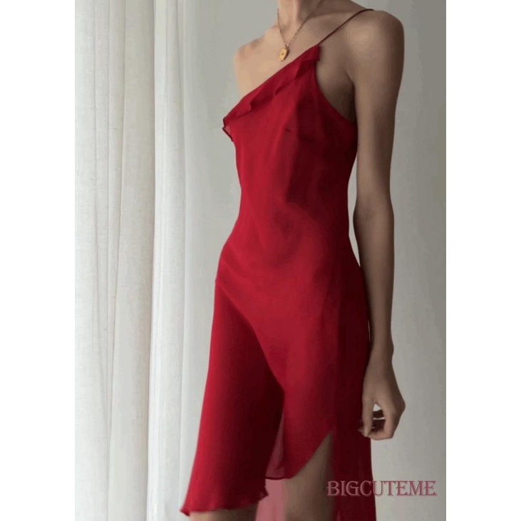 Đầm Vải Tuyn Không Tay Hở Vai Màu Sắc Trơn Thời Trang Xuân Hè Dành Cho Nữ