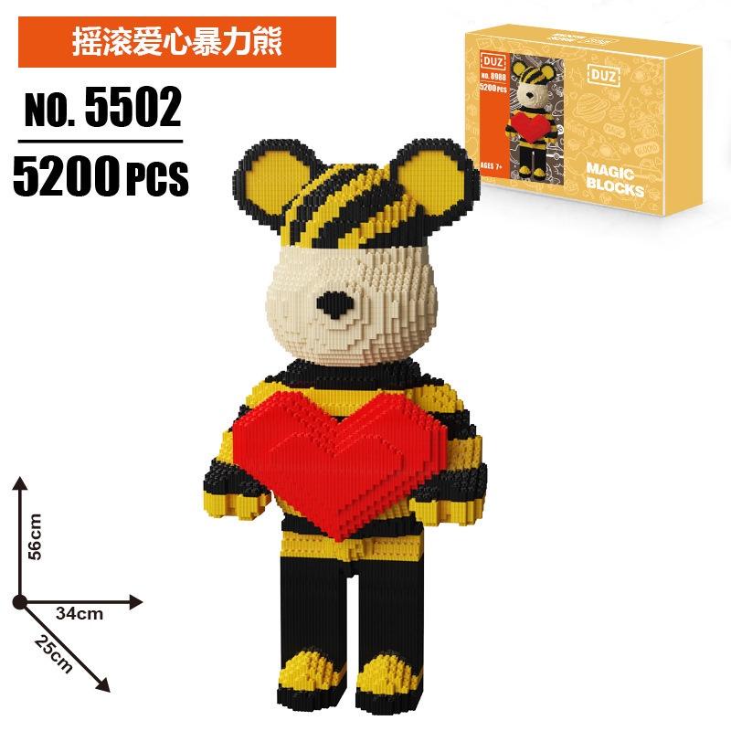 Lego bearbrick 55cm đồ chơi lắp ráp lắp ghép mô hình bearbrick lego size lớn gấu hung bạo DUZ