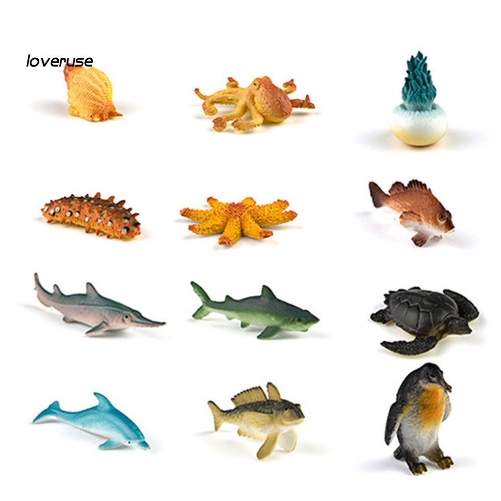 Set 36 Mô Hình Động Vật Biển Mini Xinh Xắn Cho Bé