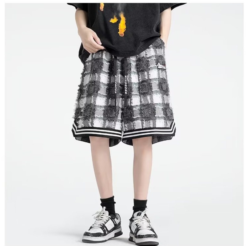 Quần Lửng Dáng Rộng Họa Tiết Caro Đa Năng Thời Trang Mùa Hè Cho Nam [M-3XL]