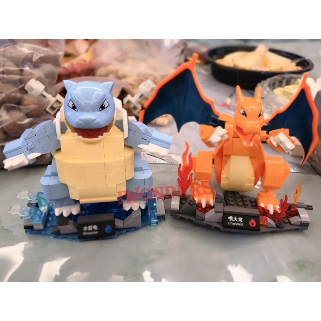 Mewtwo Out of Print Charmander Pikachu Charizard Đồ Chơi Khối Lắp Ráp Sáng Tạo Phù Hợp Làm Quà