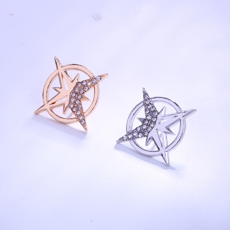 Ghim Cài Áo Hình Ngôi Sao Sáu Cánh Đính Đá Thời Trang Cho Nam