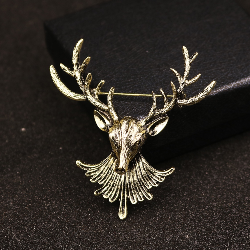 Ghim Cài Áo Hình Con Nai Phong Cách Retro Thời Trang Cho Nam Nữ