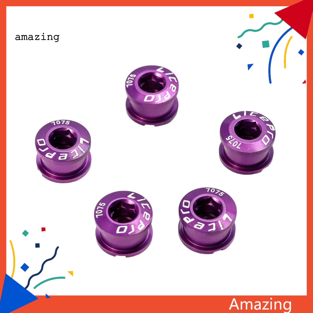 Set 5 Ốc Vít Bánh Xích Xe Đạp CNC Chất Lượng Cao