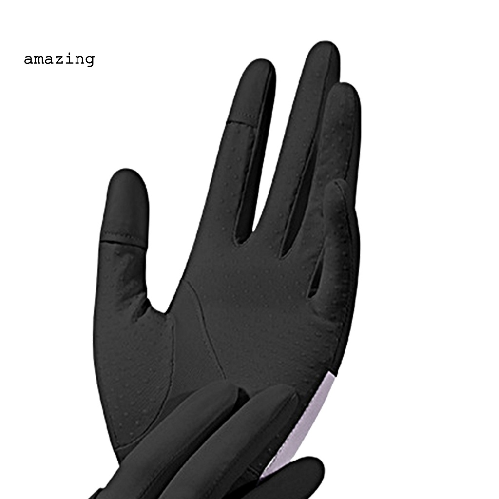 1 Đôi Găng Tay Chạy Xe Đạp Chống Nắng Màu Trơn Dành Cho Nữ