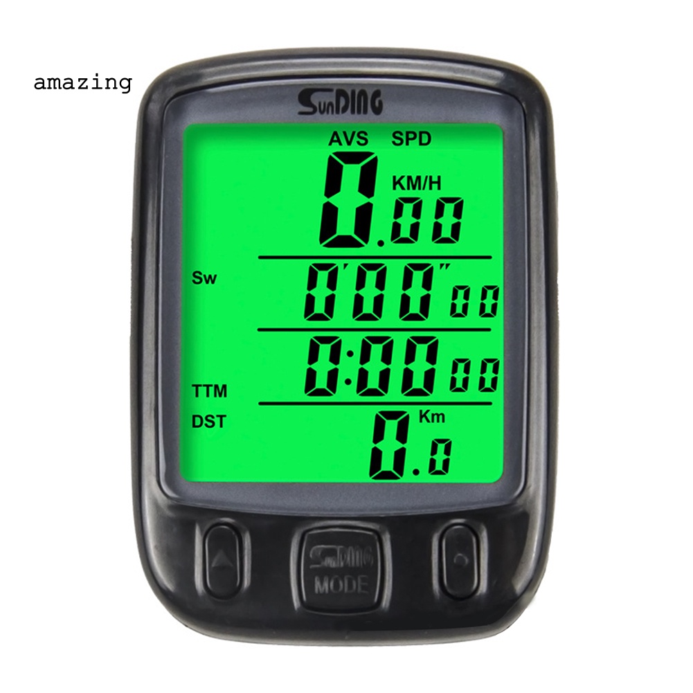 Đồng Hồ Đo Tốc Độ Xe Đạp Sunding SD-563A / B Có Dây Chống Thấm Nước Có Đèn Nền