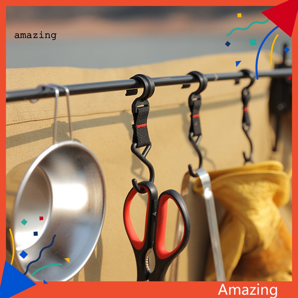 Set 5 / 10 Móc Chữ S Tiện Dụng Mang Theo Du Lịch Cắm Trại