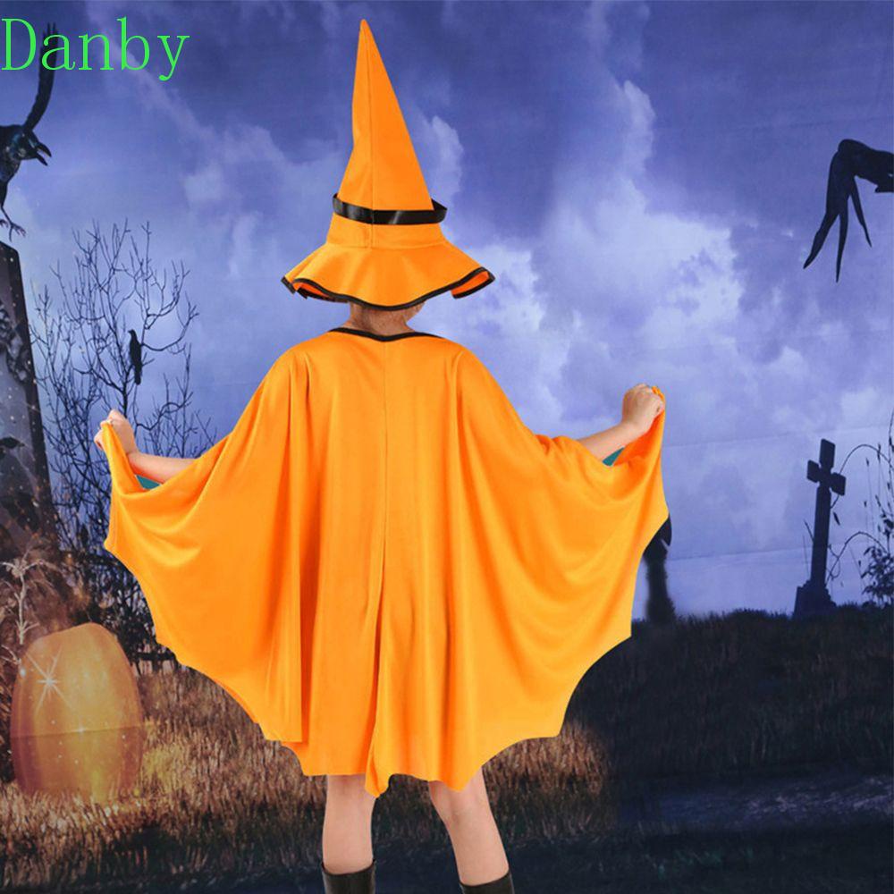 Áo Choàng Hóa Trang Phù Thủy / Bí Ngô / Mũ Phù Thủy Làm Phụ Kiện Chụp Ảnh Cho Bé Dịp Halloween