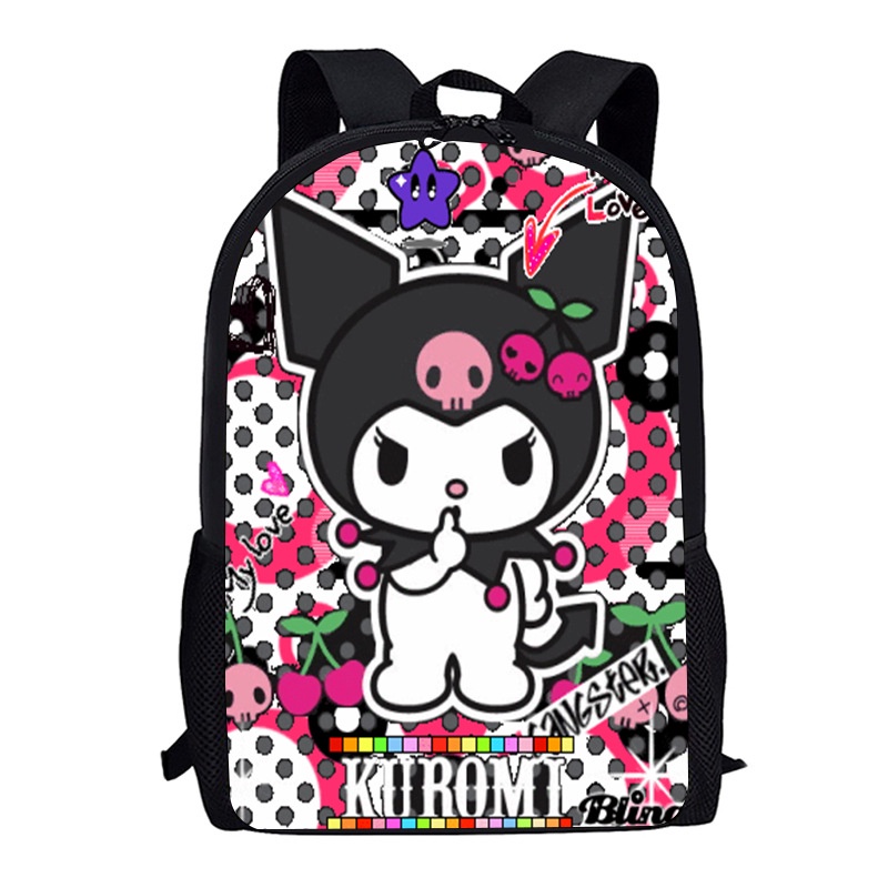 Balo Cỡ Lớn Chống Thấm Nước Thoáng Khí In Họa Tiết Sanrio Kuromi Thời Trang Cho Nam Và Nữ 1