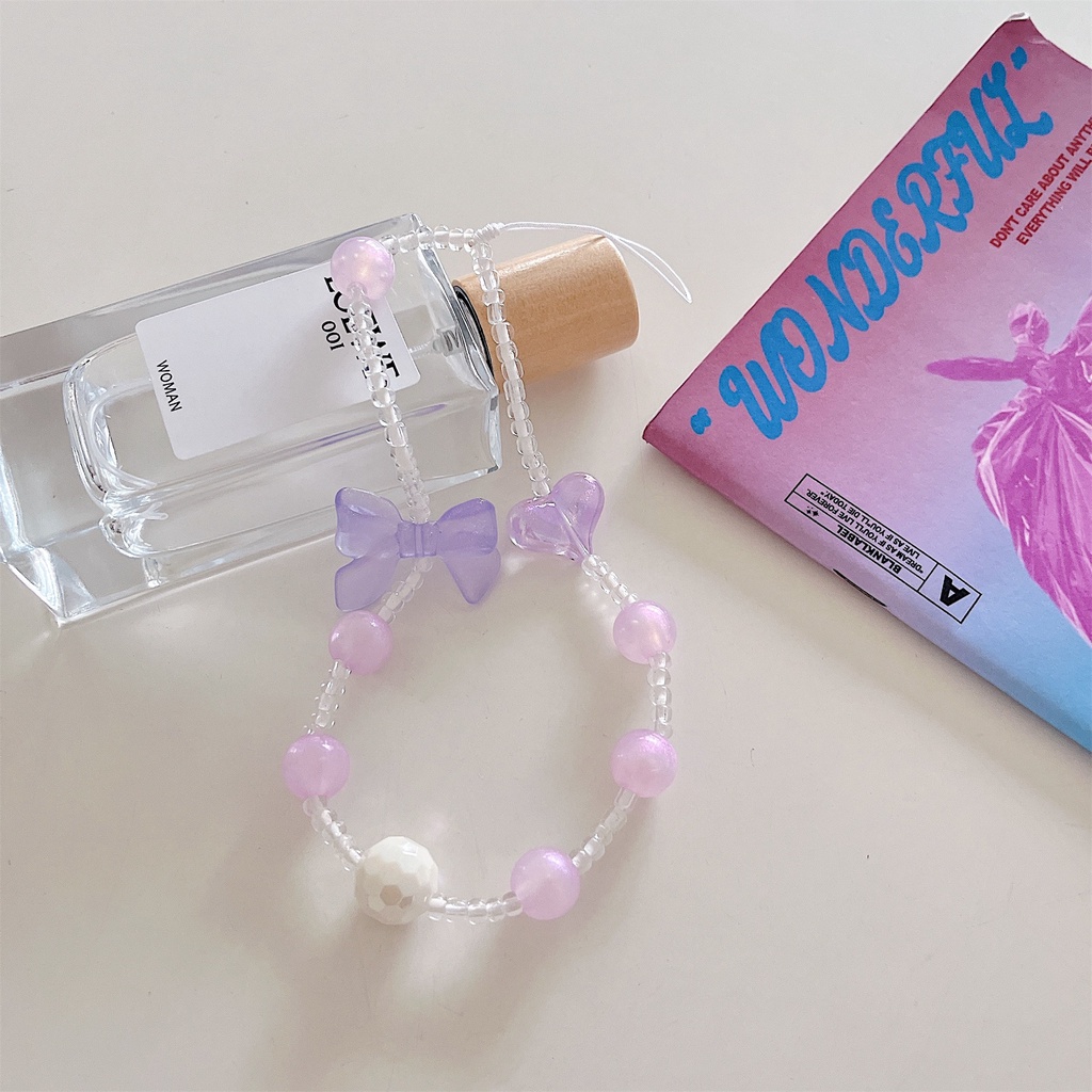 Dây Đeo Túi Xách / Điện Thoại Bằng acrylic Hình Trái Tim / Bướm Dễ Thương Cho iphone / airpods