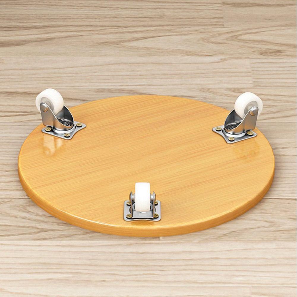 GLENES Giá Đỡ Chậu Cây Bằng Gỗ Có Bánh Xe Tiện Dụng Cho Gia Đình