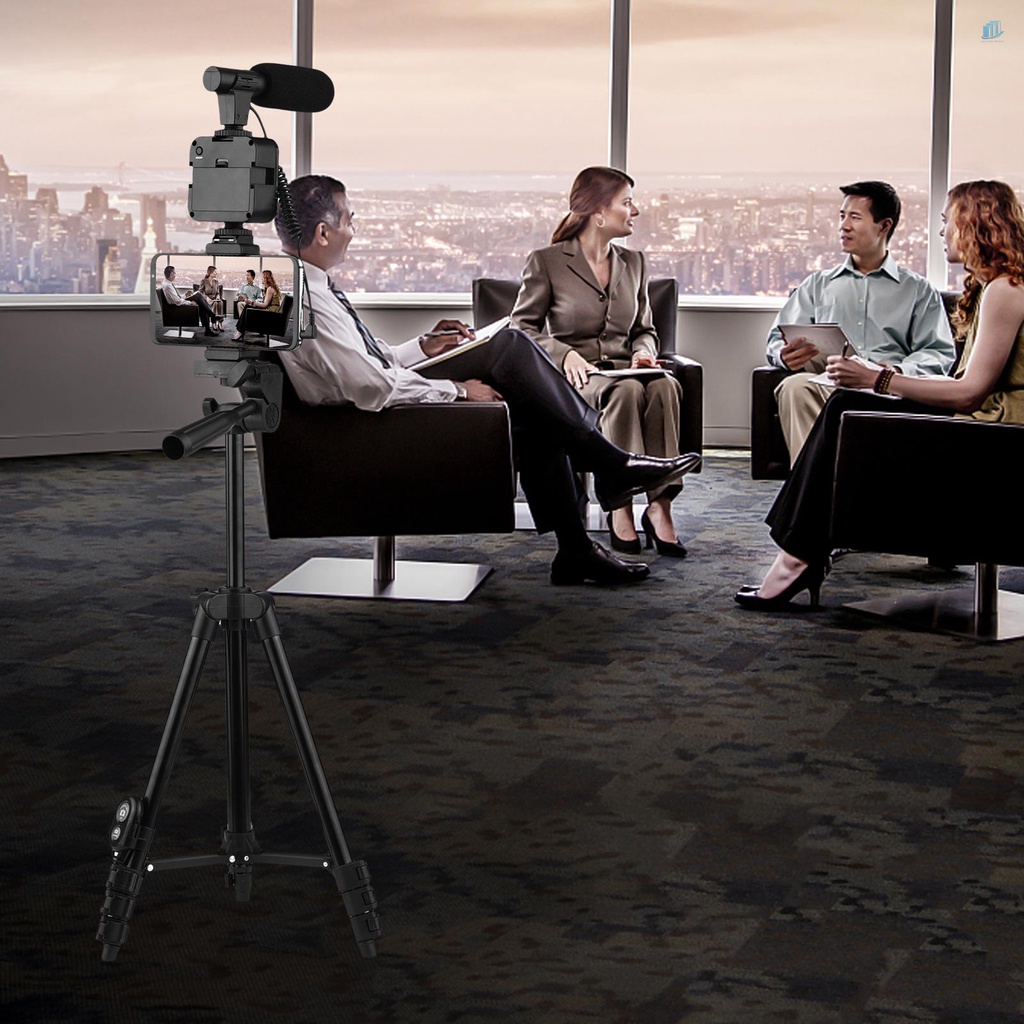 Bộ Giá Đỡ Điện Thoại Thông Minhwatchinone Có Thể Điều Chỉnh Chiều Cao Kèm Micro / Đèn LED / Video