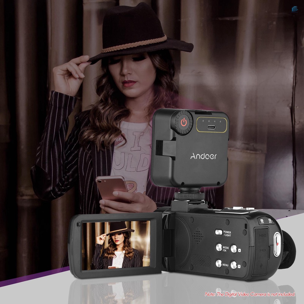 Đèn Hồng Ngoại Mini Andoer IR49S Mini IR Có Thể Sạc Lại Kèm 3 Giá Đỡ Cho Máy Quay Video Vlog