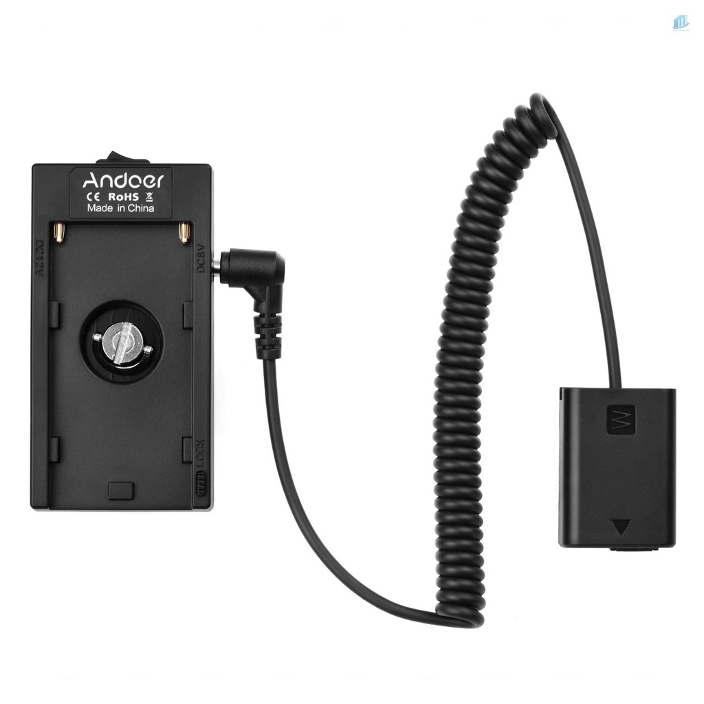 Bộ Chuyển Đổi Đĩa Pin Andoer NP-F970 F750 + Giá Đỡ Pin FW50 Cho Máy Ảnh A7 / A7R / A7S / A7II / A7RII / A7SII / A6300 / A6400 / A6500