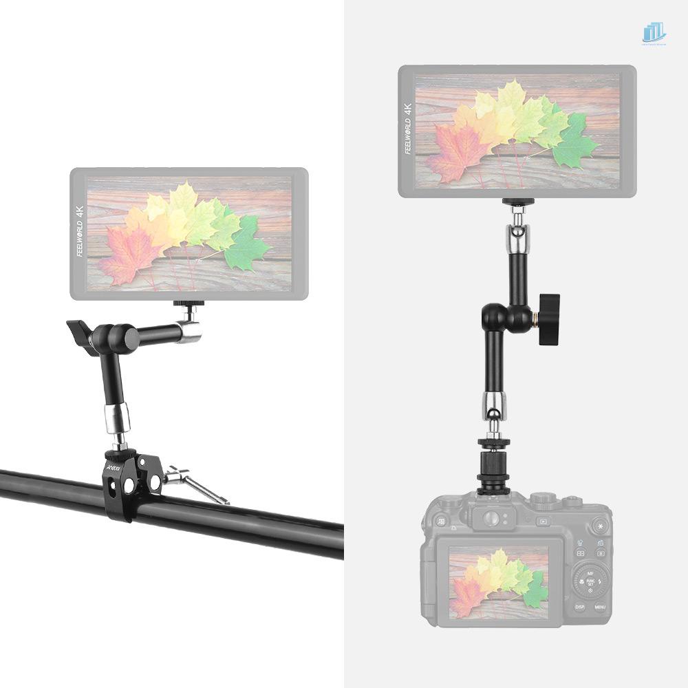 Cánh Tay Ma Sát Andoer 7 "Bằng Thép Không Gỉ Cách Điện Với Thanh Kẹp Có Thể Điều Chỉnh Cho Camera DSLR Rig / Monitor / Đèn LED / Flash / Micro