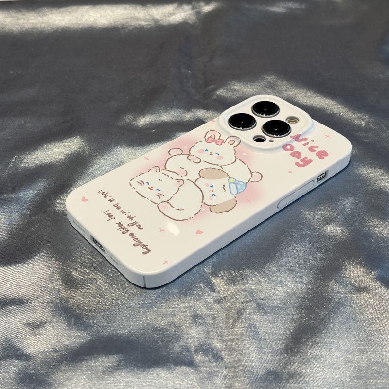 Ốp Điện Thoại Cứng Hình Chó Mèo / Bông Hoa Xinh Xắn Cho Iphone 8 Xr11Iphone12 / 13plus 7promax14 / R9TY