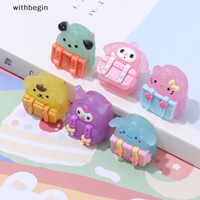 Bộ 5 Phụ Kiện Trang Trí Điện Thoại Hình Ba Lô Sanrios Mini 3D Dễ Thương DIY