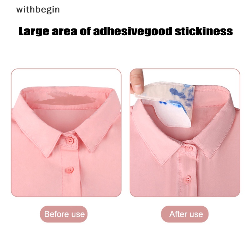 Bộ 10 Miếng Dán Thấm Hút Mồ Hôi Cổ Áo Màu Trắng Tiện Dụng