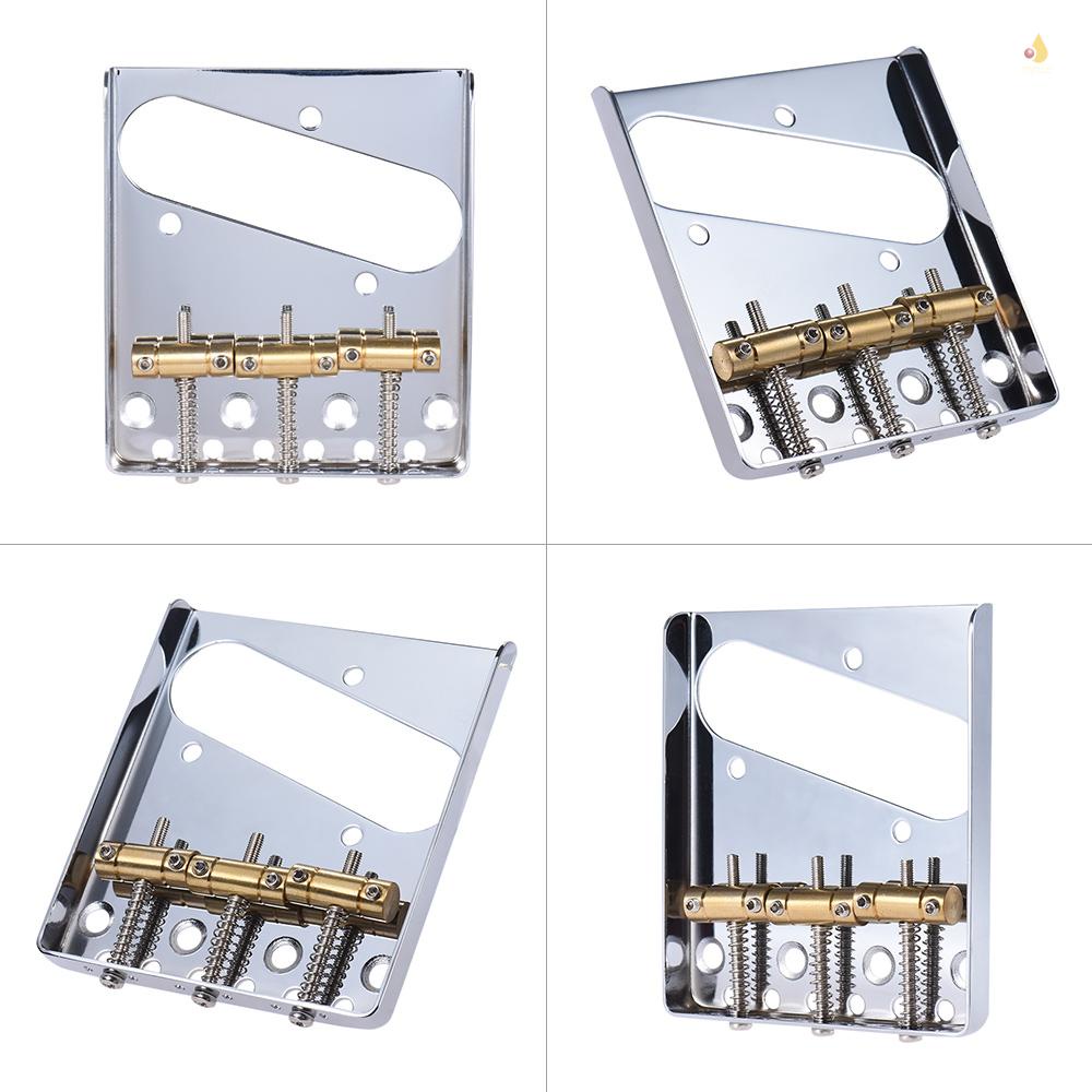 Cầu Ngựa Gạt Tàn Thuốc Bằng Đồng Thau Mạ Chrome Thay Thế Cho Đàn Guitar Điện F TL Kèm Ốc Vít Cờ Lê Vặn mynice 3