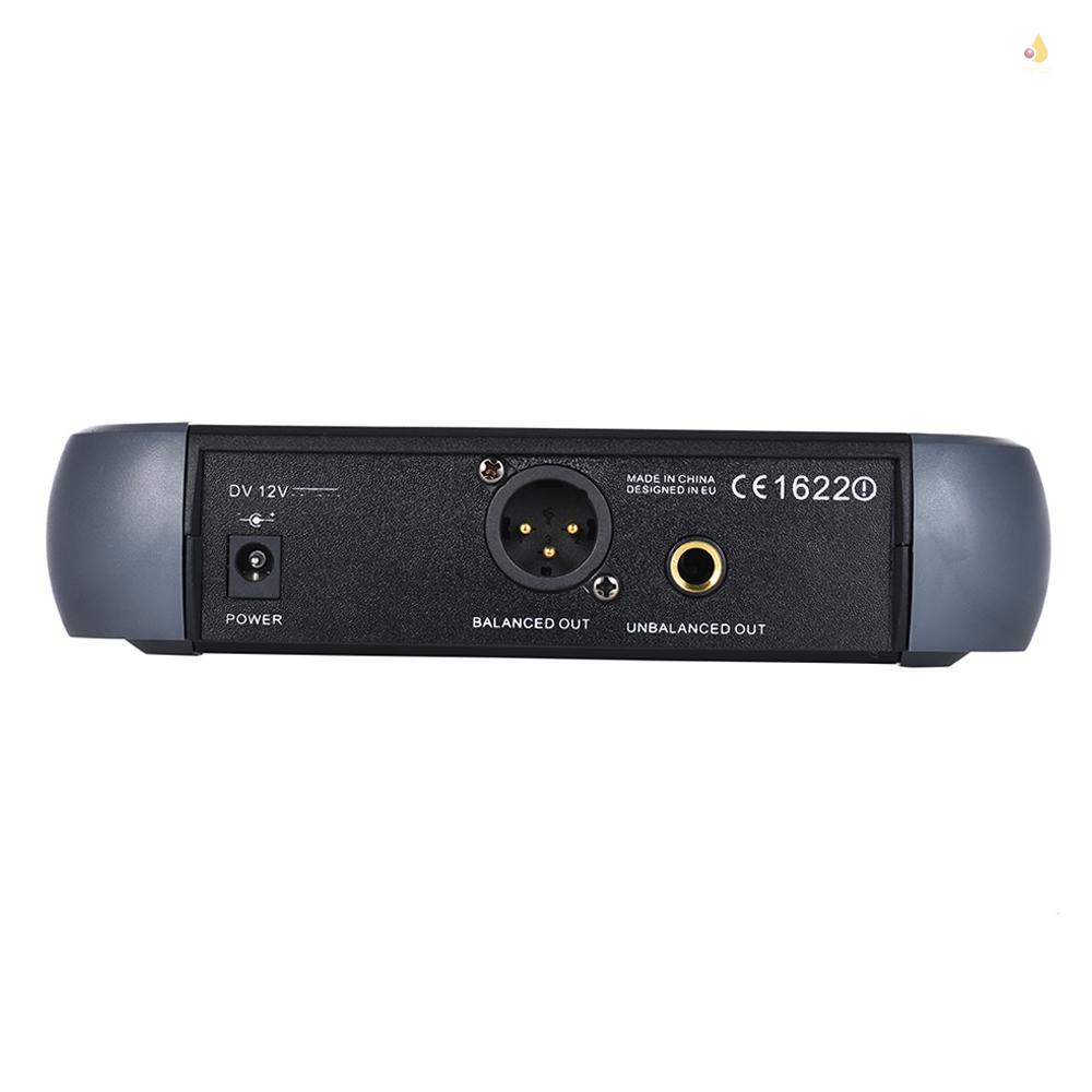 Hệ Thống Micro Cầm Tay Không Dây VHF Hai Kênh 6.35mm Kèm Chức Năng Echo 2 Micro Và 1 Bộ Nhận Âm Thanh 6.35mm Dùng Để Hát Karaoke Tiệc Tùng Gia Đình