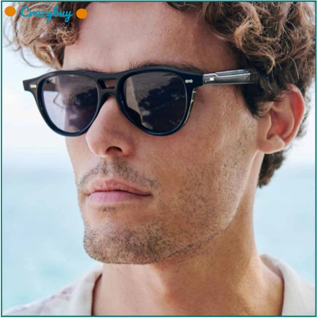 Cr Kính Mát Gọng Tròn Chống Tia Uv400 Thời Trang Cho Nam Nữ