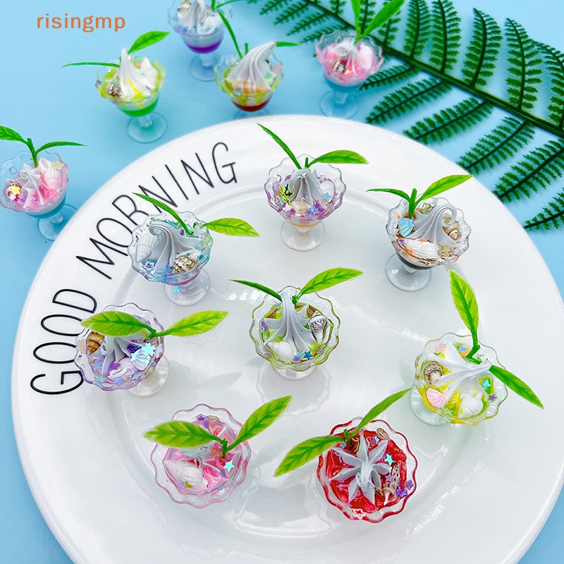 1 Đồ trang trí Ly Kem Mini Dạ Quang Dùng Trang Trí Xe Hơi DIY