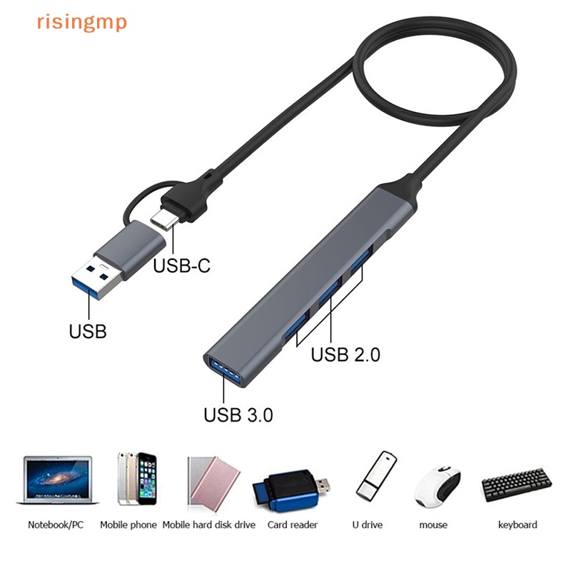 Bộ Chia 4 Cổng USB 2.0 / USB 3.0 Tốc Độ Cao 5Gbps Cho Máy Tính