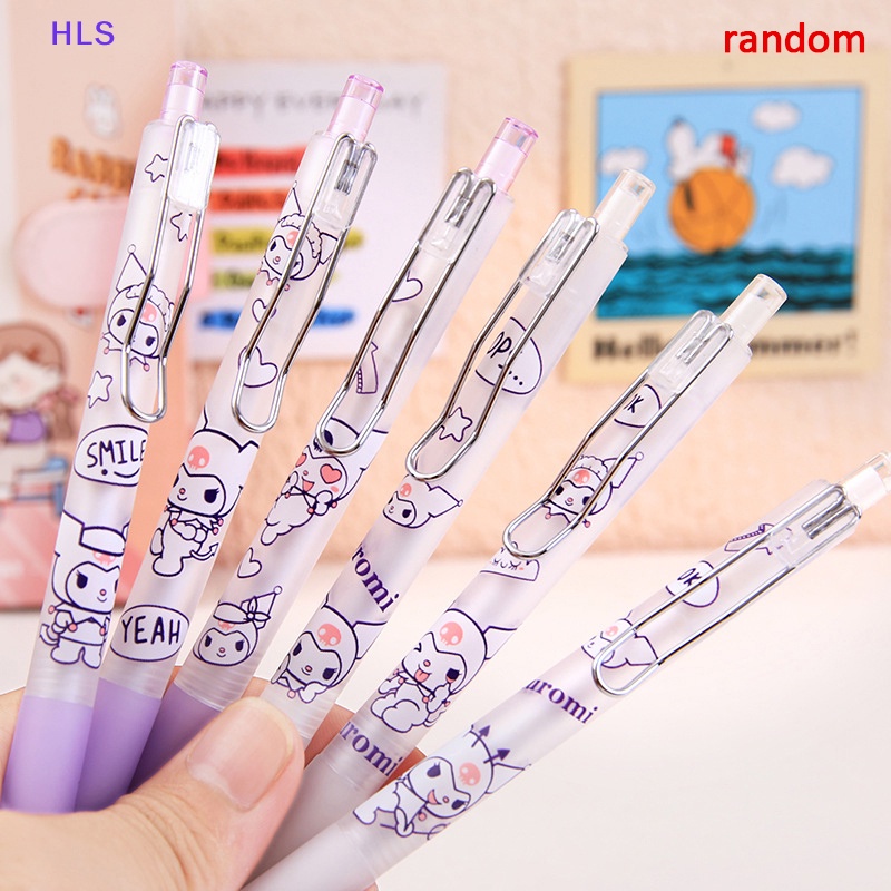 Bút Mực Gel Họa Tiết Hoạt Hình Màu Tím Dễ Thương