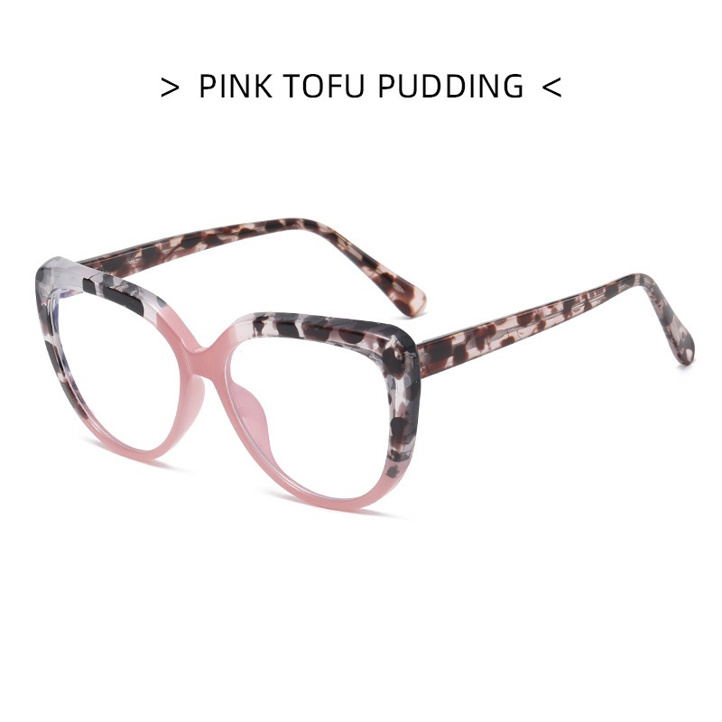 Gọng Kính Chống Ánh Sáng Xanh Hình Mắt Mèo Màu Gradient Phong Cách Âu Mỹ Thời Trang Cho Nữ