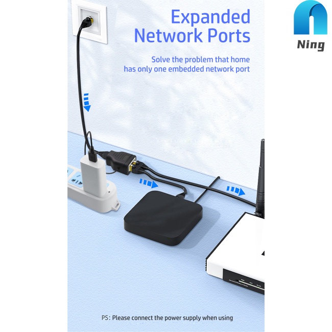 Đầu Chia 3 Cổng Rj45 Ethernet 1 Sang 2 Thiết Bị Kết Nối Mạng 2 Thiết Bị