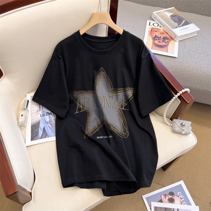 NRVP Áo Thun Nữ Tay Ngắn 100% Cotton In Hình Phong Cách Hàn Quốc Mới