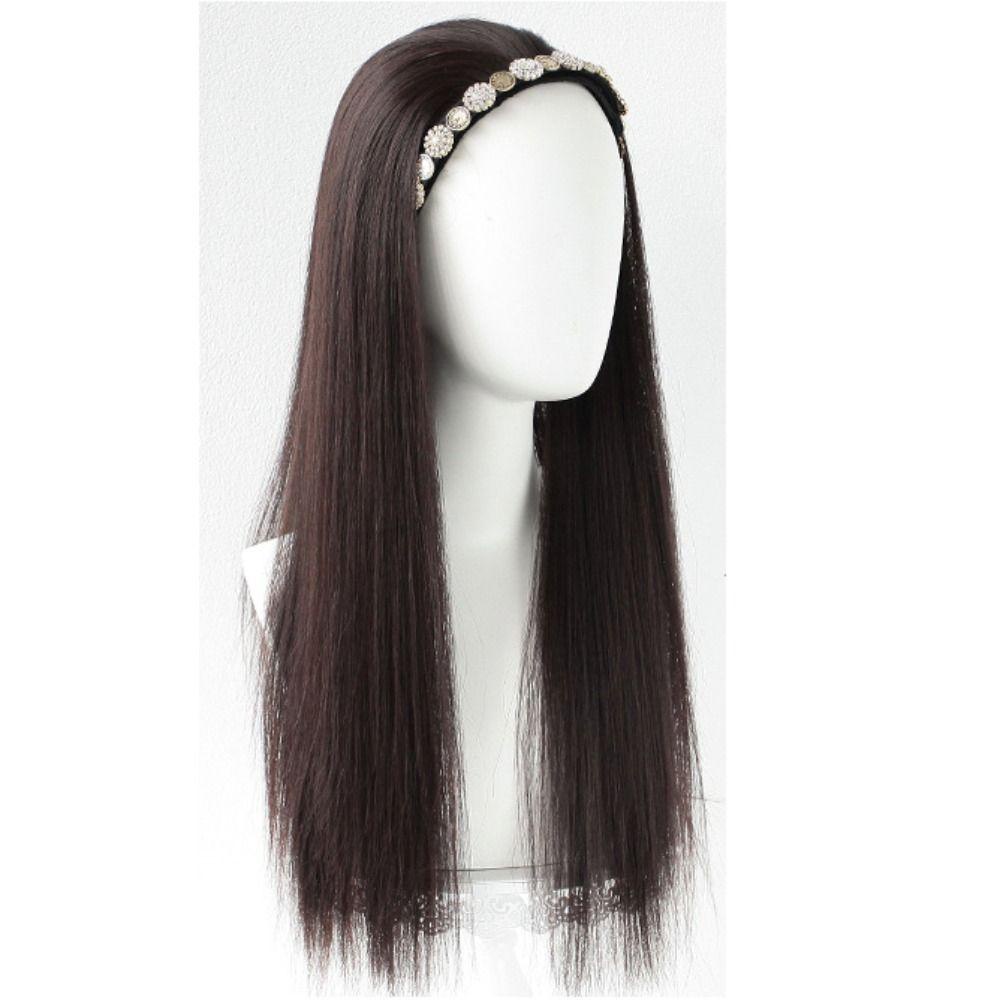 Tóc Giả Có Kẹp Gắn Giả Hóa Trang Lolita Bằng Sợi Tổng Hợp Chất Lượng Cao Màu Nâu Sành Điệu Cho Nữ